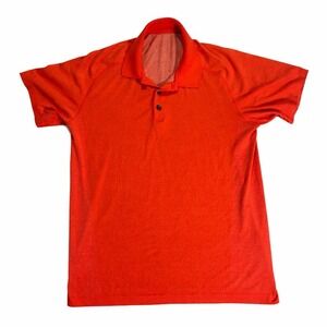 Lululemon Metal Vent Tech Shirt Adult XL Orange Polo Athletic Preppy  Mens